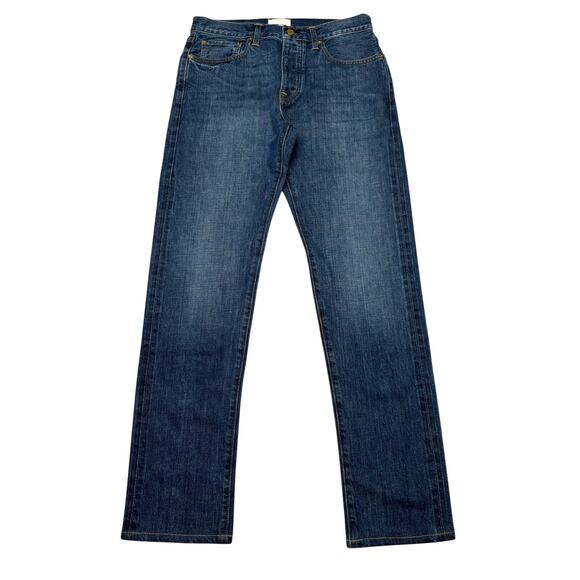 $325 Sid Mashburn Japanese Selvedge Slim Straight Jeans 40x32 Deep Indigo Denim